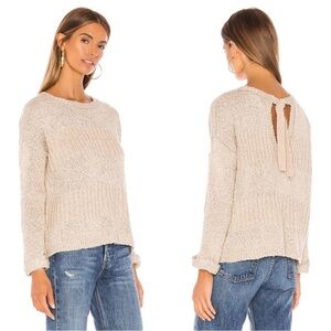 JACK BY BB DAKOTA Gold Sequin Tan Knit Sweater Size Small